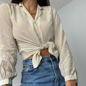 vintage button down blouse